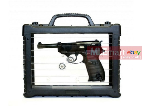 WE P38 GBB Pistol with LED Carry Case (Black) - MLEmart.com