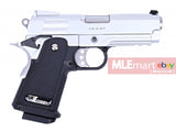 WE Baby HI-CAPA 3.8 Type 7 Full Metal GBB Pistol - Sliver - MLEmart.com