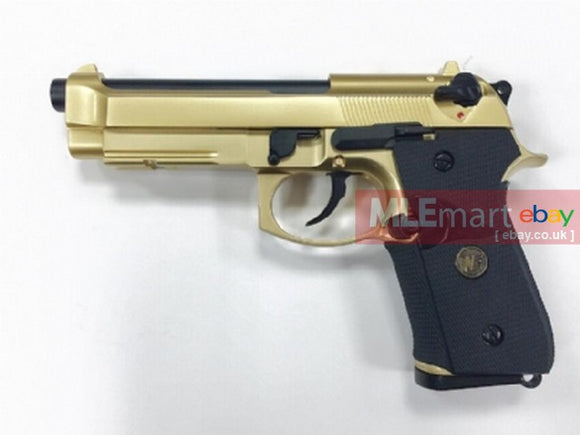 WE Full Metal M9A1 GBB Pistol - Golden - MLEmart.com