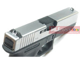 WE G19 GBB Pistol (2 Tone, Silver Silde / Black Frame) Type B - MLEmart.com