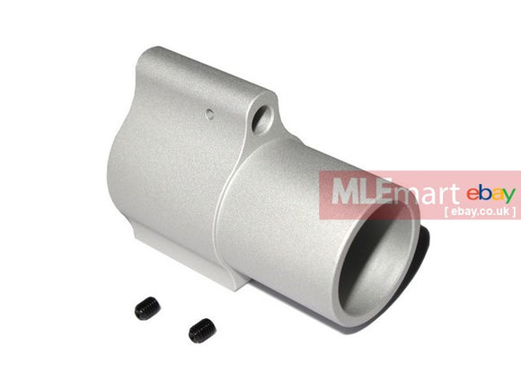 Wii Tech M4 (T.Marui) CNC Aluminium Low Profile Gas Block style 3 (Silver Colour) - MLEmart.com