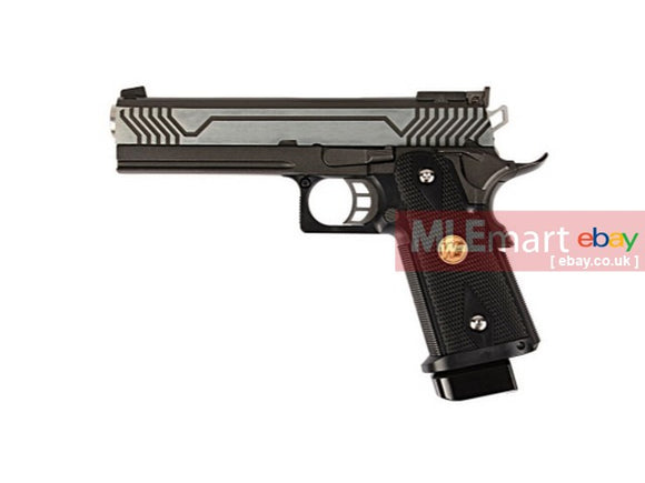 WE Hi-Capa 5.1 Dragon Type M Full Metal GBB Pistol - Silver - MLEmart.com