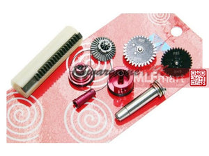 SHS Steel Gear Full Tune-Up Set for R85 / L85 AEG with 19 Full Steel Teeth Piston (White) - MLEmart.com