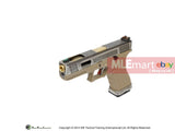 WE G17 GBB Pistol (Silver Slide, Tan Frame, Glod Barrel) - MLEmart.com