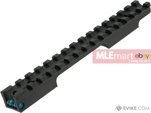 MLEmart.com - Maple Leaf CNC Scope Rail with Bubble Level (Blue)