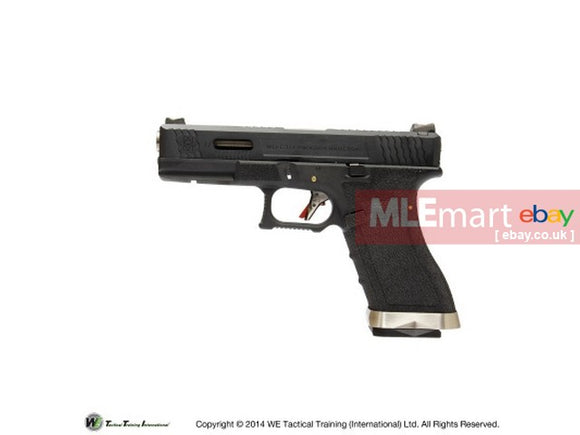 WE G17 GBB Pistol (Black Slide, Black Frame, Silver Barrel) - MLEmart.com