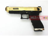 WE G35 GBB Pistol (Gold Slide, Black Frame, Sliver Barrel) - MLEmart.com