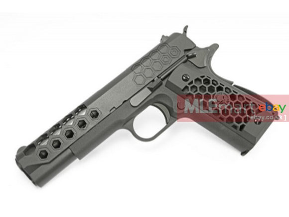 WE Hex Cut Signature 1911 GBB Pistol (Black) - MLEmart.com