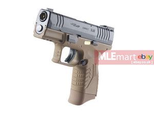 WE XDM-45ACP Compact 3.8GBB Pistol with Single magazine version - Tan - MLEmart.com