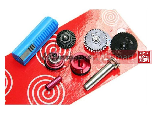 SHS M4 High Speed 100:300 Gear Tune-Up Set with 3 Steel Teeth Piston (Blue) - MLEmart.com