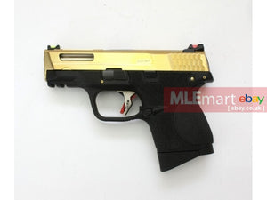 WE Metal Slide M&P Compact Semi-Auto Force GBB (Gold Slide/Silver Barrel/Black Frame) - MLEmart.com