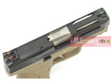 WE Metal Slide M&P Compact Semi-Auto Force GBB (Black Slide/Silver Barrel/Tan Frame) - MLEmart.com