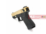 WE G19 GBB Brand War Ver (SV Slide, Tan Frame with Gold Barrel) - MLEmart.com