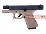 WE Metal Slide G23C Fully/Semi Auto GBB Pistol -Dark Earth - MLEmart.com