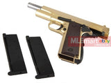 WE COLT M1911A1 Full Metal GBB Pistol (Gold Brown Grip with 2 Mag.) - MLEmart.com