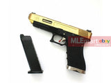 WE G34 GBB Pistol (Gold Slide,Black Frame, Silver Barrel) - MLEmart.com