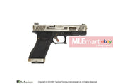 WE G17 GBB Pistol (Silver Slide, Black Frame, Silver Barrel) - MLEmart.com