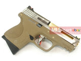 WE Metal Slide M&P Compact Semi-Auto Force GBB (Silver Slide/Gold Barrel/Tan Frame) - MLEmart.com