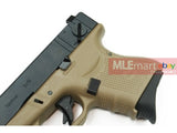 WE Metal Slide G26 GBB Pistol Full Auto Ver. (TAN)  Type B - MLEmart.com