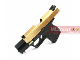 WE Metal Slide M&P Compact Semi-Auto GBB Pistol GBB (Gold Slide / Black Barrel / Black Frame) - MLEmart.com