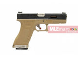 WE G18C GBB Pistol (Black Slide,Tan Frame,Silver Barrel) - MLEmart.com